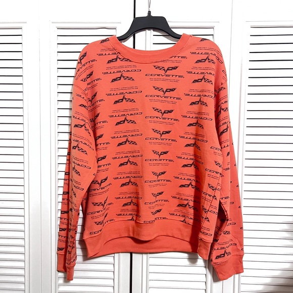 GM, NWT, sweater corvette prints, Large - Picture 1 of 3
